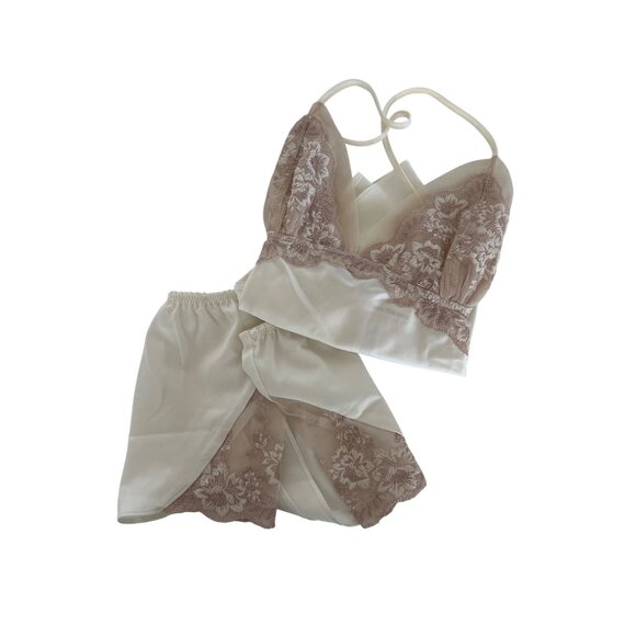 Flora Nikrooz Lace Trim Satin Cami & Shorts Set - Picture 5 of 13
